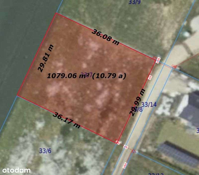 Działka 1080m2 Uzbrojona, ładnie położona 30min od Wrocławia - Pełny obrazek: 5/5