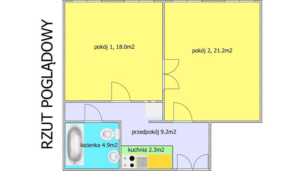 Wrocław Śródmieście Ołbin 2 duze pokoje,1pietro - Pełny obrazek: 5/20