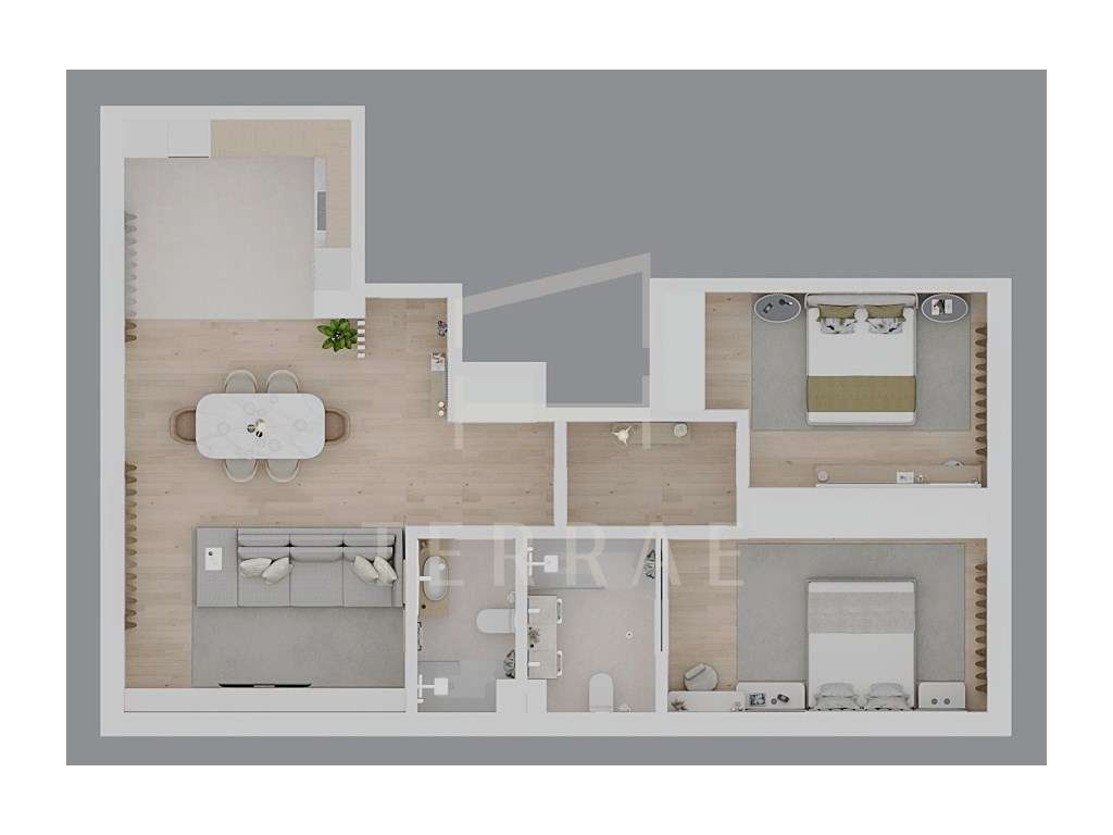 T2 novo com varanda, 1.º andar | Quinta do Anjo, Palmela-2