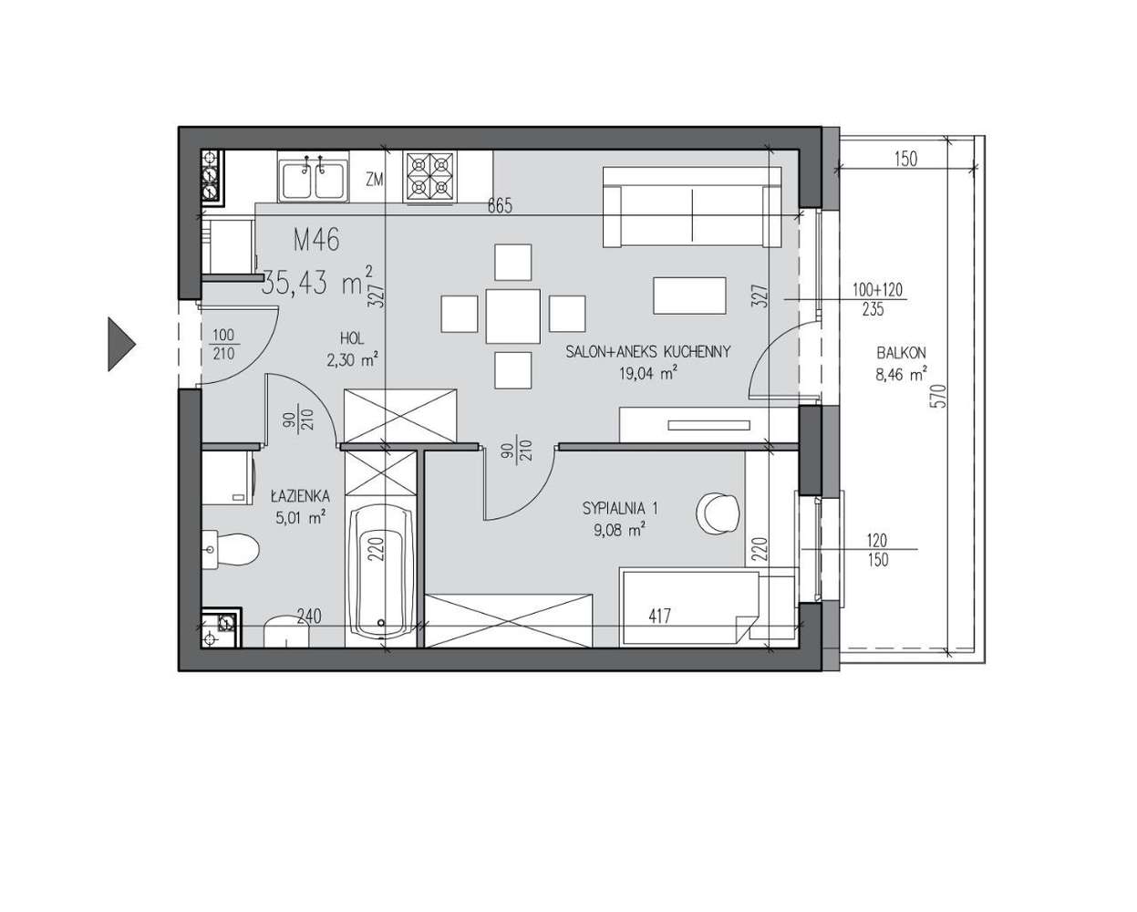 Natura Park - Mieszkanie nr 46 - Pełny obrazek: 4/10