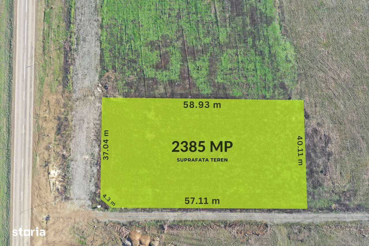 Vanzare | Teren industrial | 2385 MP | Apa Curent Canal | Mosnita Noua - Imagine principală: 2/8