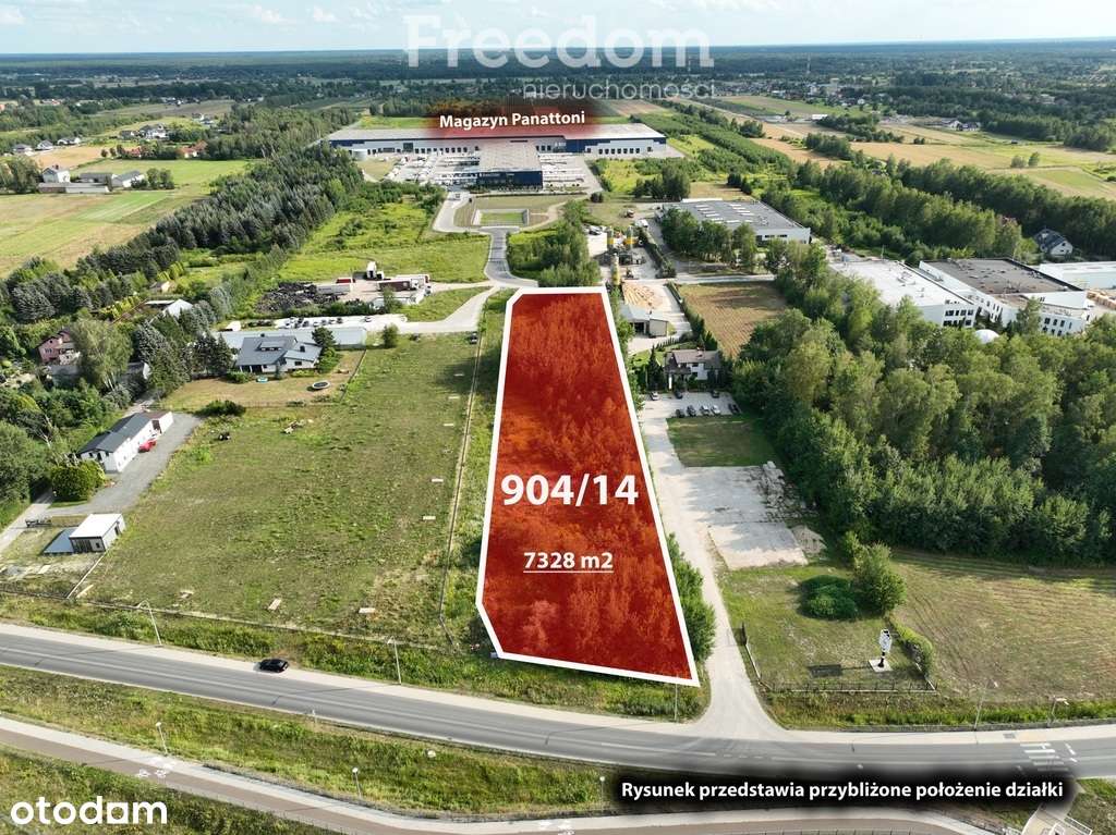 Działka produkcyjno-usługowa 7328 m2 przy A2 - Pełny obrazek: 5/11