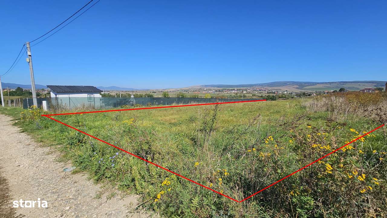20min de Brasov teren cu toate utilitatile str Monumentului Feldioara - Imagine principală: 5/9