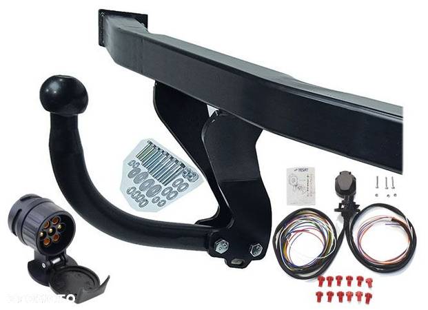 HAK HOLOWNICZY + WIĄZKA 13PIN + GNIAZDO + ADAPTER RENAULT SCENIC 2 II + GRAND 2003 do 2009 - 8