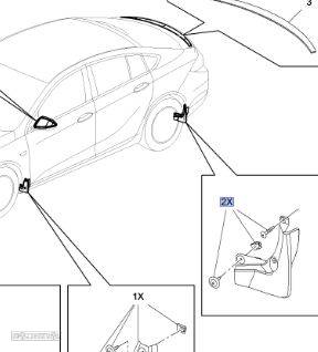 39120883 - Jogo de para-lamas Traseiros - Opel Insígnia B (Novo/Original) - 4