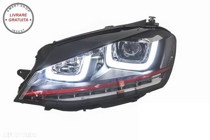RHD Faruri 3D LED VW Golf 7 VII (2012-2017) R20 GTI Design Semnal Dinamic LED- livrare gratuita - 9