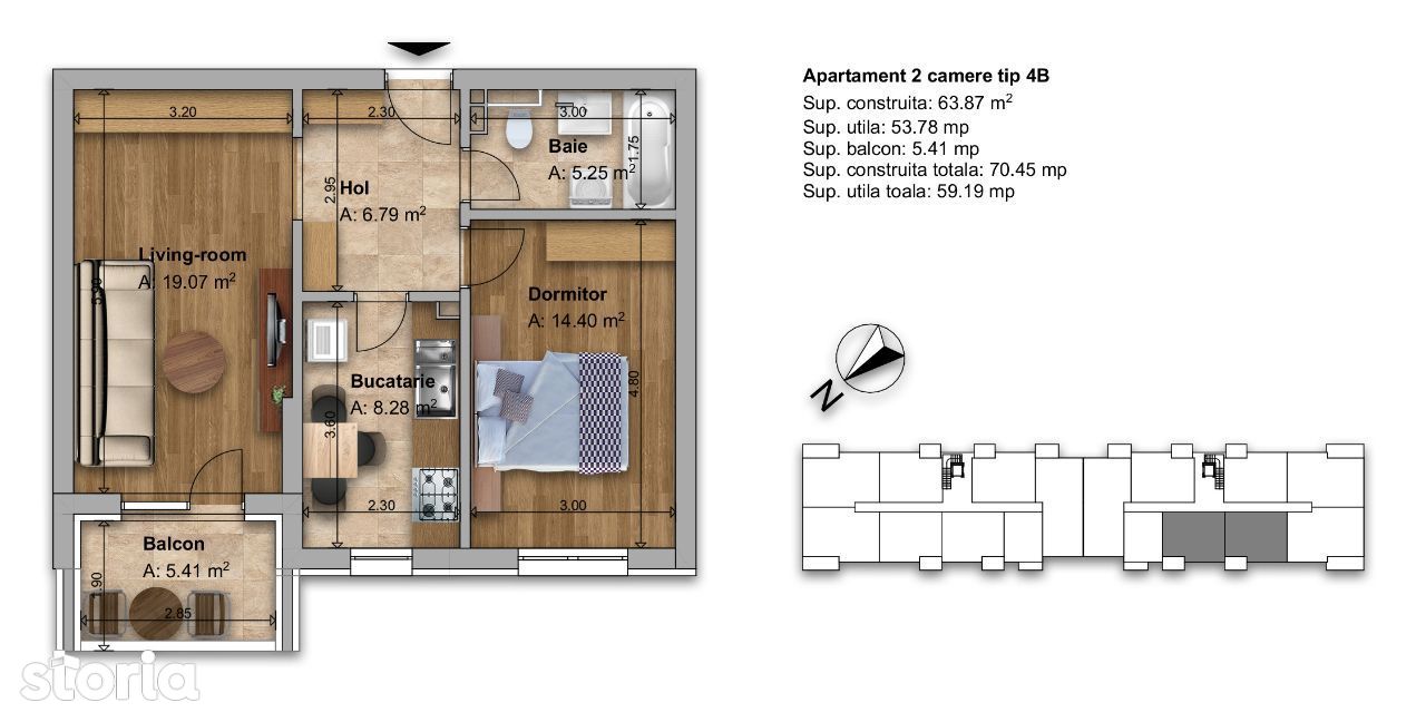 Apartament 2 cam tip 4B Regnum Residence&SPA Fundeni