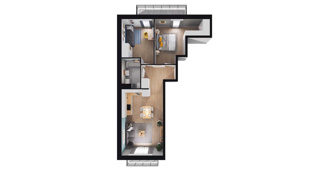 Pod Jeleniami | mieszkanie 3-pok. | A2.1/7 - Pełny obrazek: 3/9