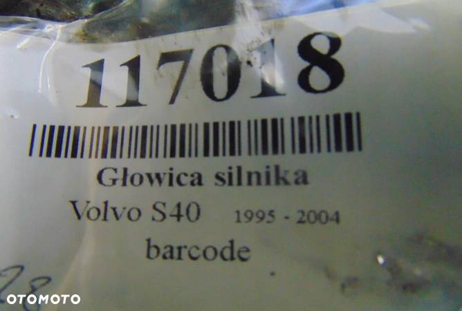 GŁOWICA SILNIKA VOLVO S40 1.8 16V 1001851 - 9