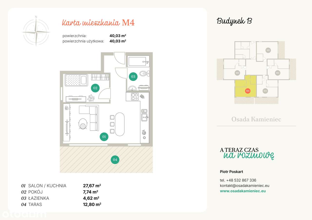 Osada Kamieniec|mieszkanie z dużym ogródkiem| B_M4 - Pełny obrazek: 2/9