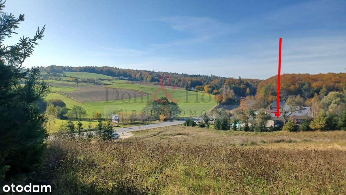 Działka przy drodze asfaltowej