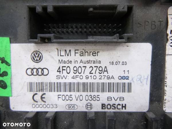 MODUŁ STEROWNIK ŚWIATEŁ AUDI ILM A6 C6 4F0907279A 4F0907279 - 3