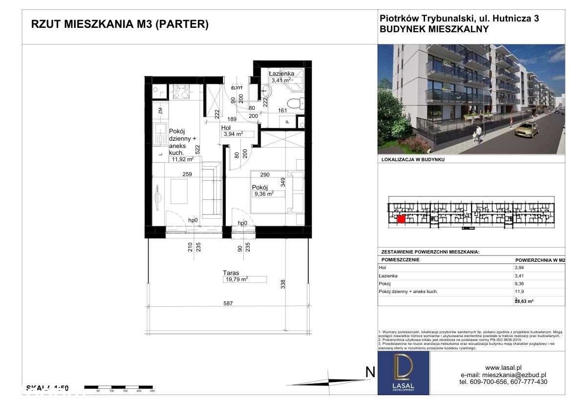 Hutnicza 3  I  mieszkanie 2-pok.  I  3 - Pełny obrazek: 2/7