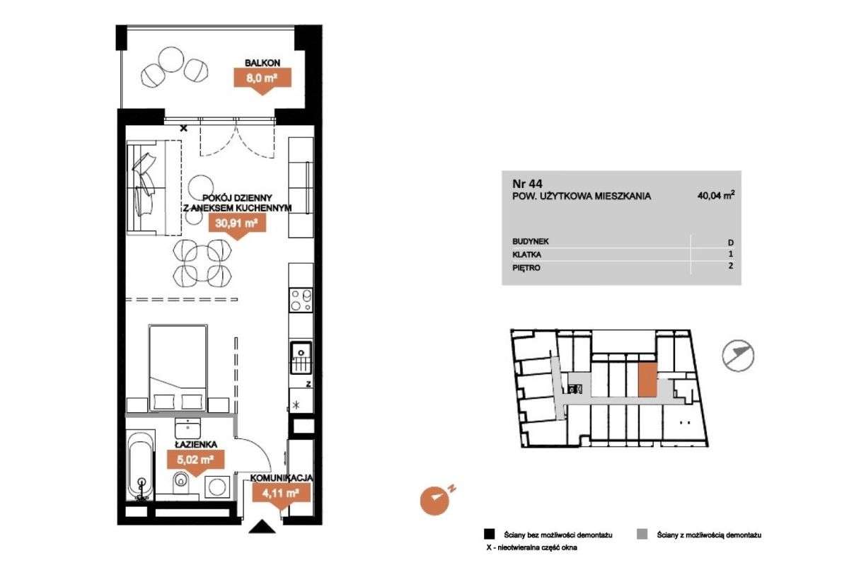 40,04 m2 | 2 piętro| Centrum | Galeria Krakowska - Pełny obrazek: 2/6