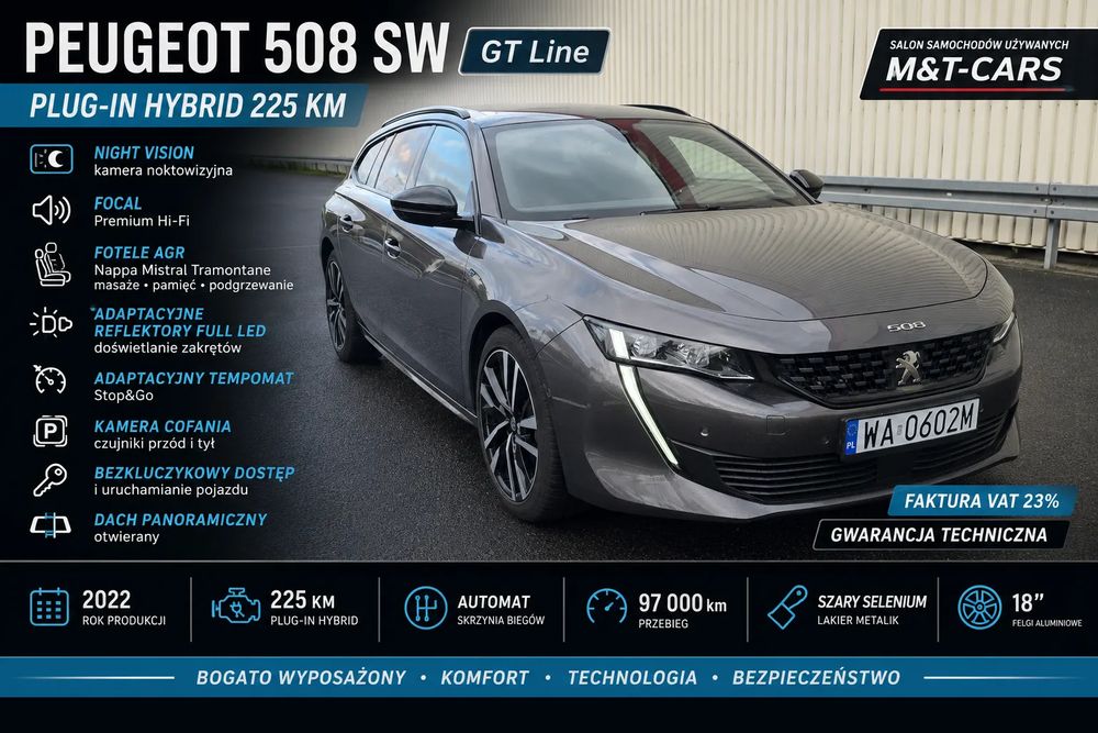 Peugeot 508 II (2018- ) PureTech PHEV 225 GT S&S e-EAT8 2022