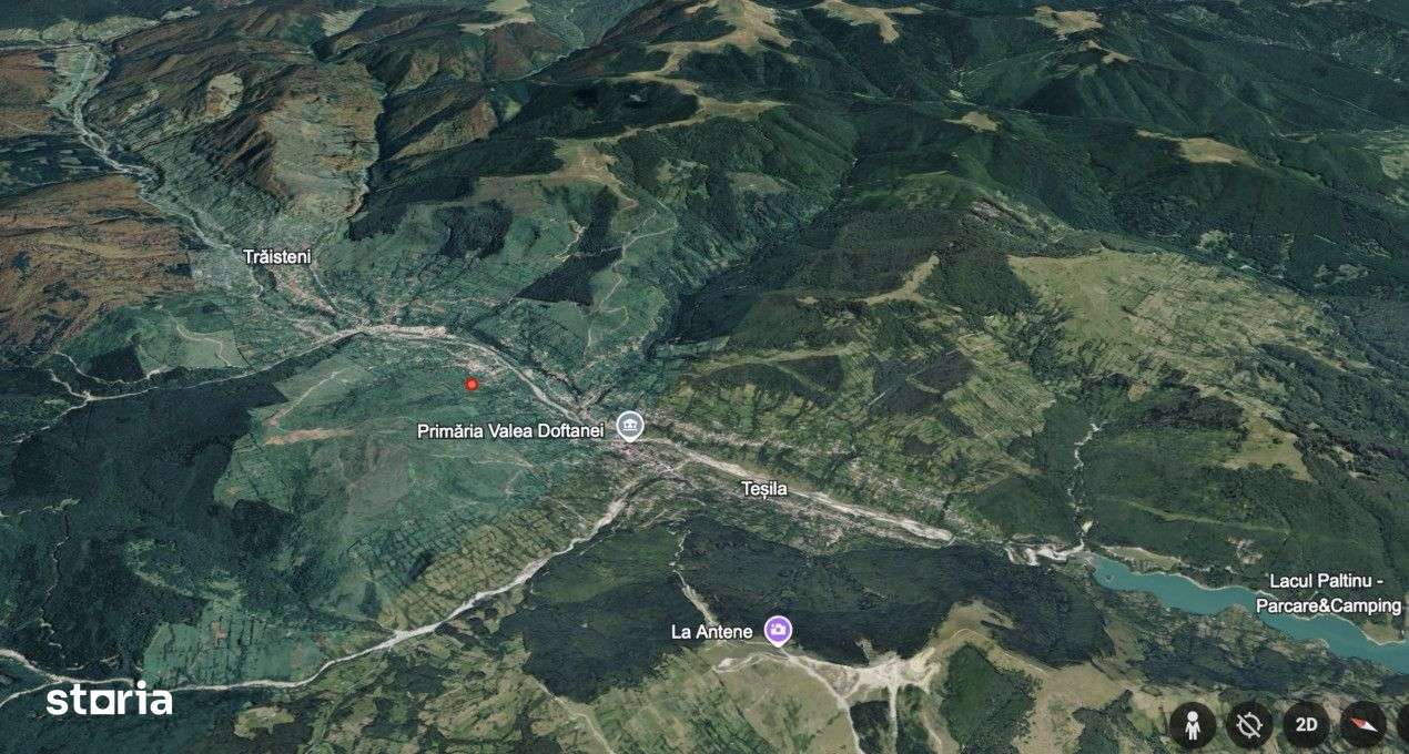 Teren retras panoramic Valea Doftanei 1350 mp panta lina, cu utilitati-12