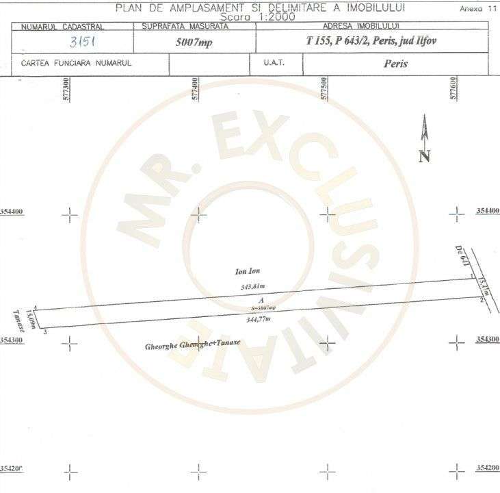 Teren de Vanzare – Peris, Ilfov, 5007 mp - Imagine principală: 4/5