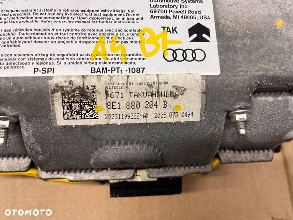 AUDI A4 B7 PODUSZKA AIR BAG PASAŻERA 8E1880204B - 3