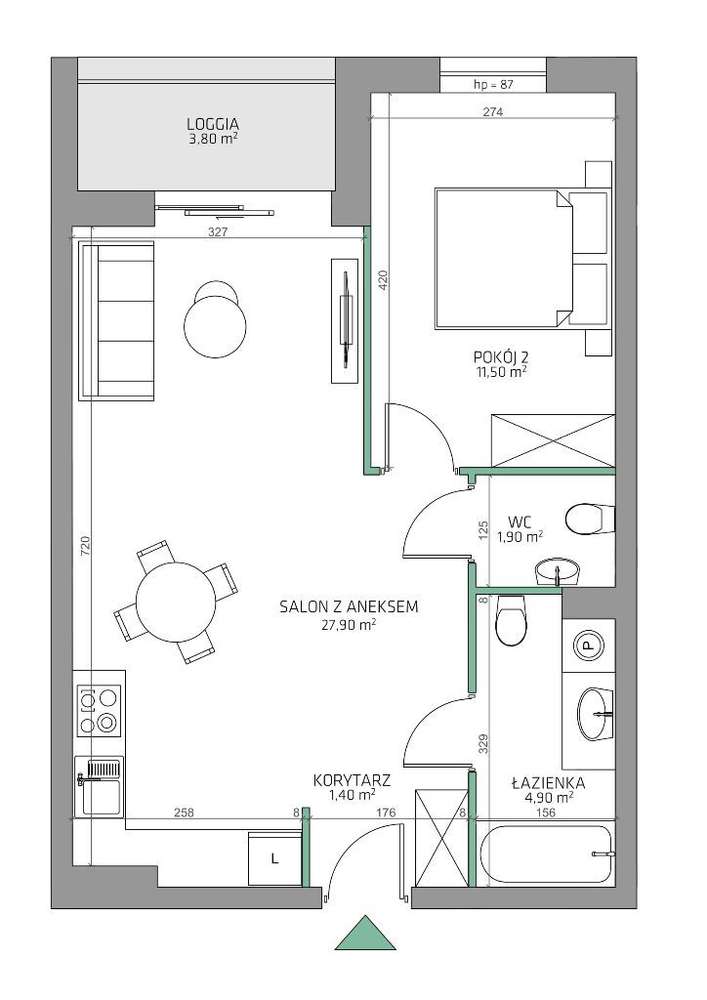 6.Dzielnica - Mieszkanie 15/M2a/6B - Pełny obrazek: 2/15