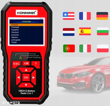 TESTER DIAGNOSTYCZNY OBD2 i DO AKUMULATORÓW 6V 12V - 7