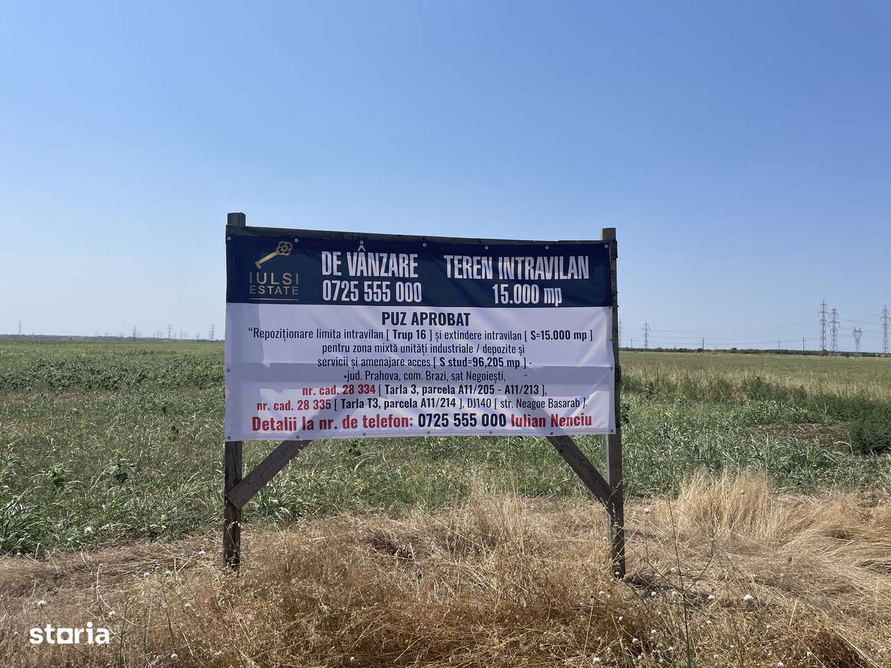 Teren intravilan de vânzare COMISION 0  – 15.000 mp Negoiesti - Imagine principală: 1/4