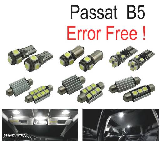 KIT COMPLETO DE 17 LAMPADAS LED INTERIOR PARA VOLKSWAGEN VW PASSAT B5 SEDAN 97-05 - 1