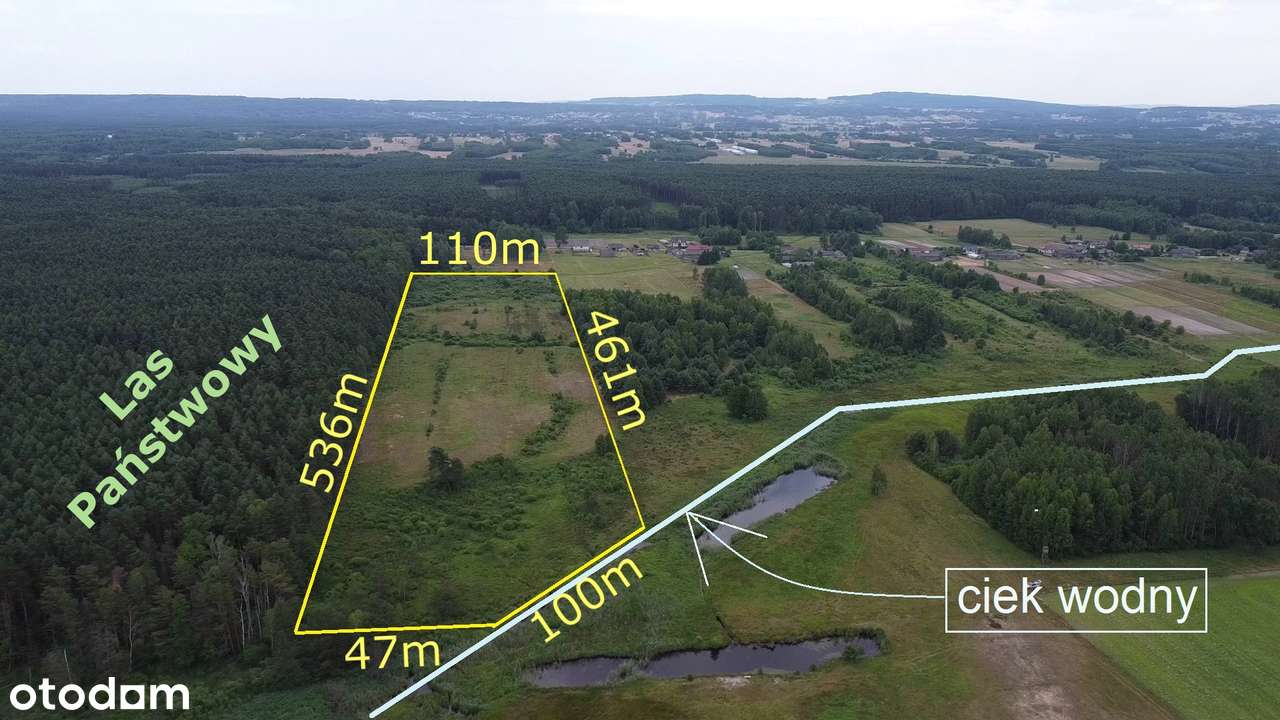 5,87ha = 6,9% wsi Trawniki szer. 110 x 536-7