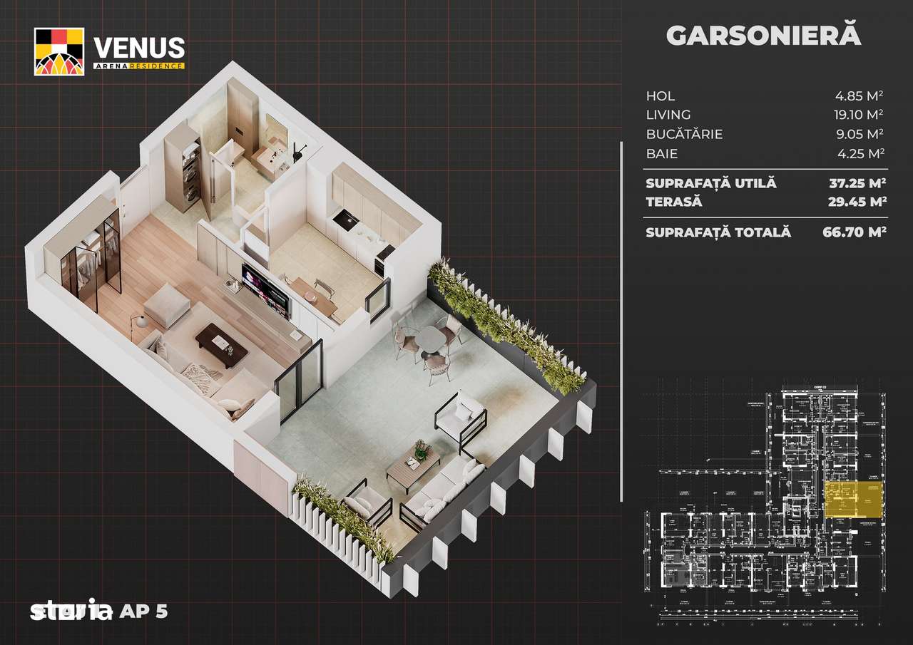 Apartament modern cu terasa generoasa, acess metrou Aparatorii Patriei - Imagine principală: 5/21