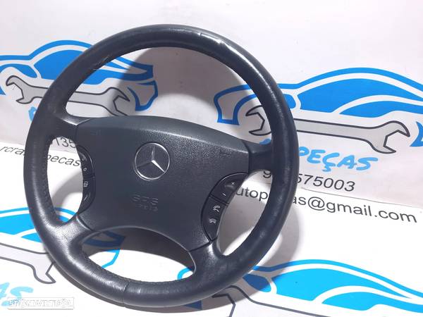 VOLANTE GUIADOR COMPLETO MERCEDES BENZ CLASS S W220 A2204600503 2204600503 CL W215 PELE AIRBAG COMANDOS MULTIFUNÇÕES CONTROLO - 2