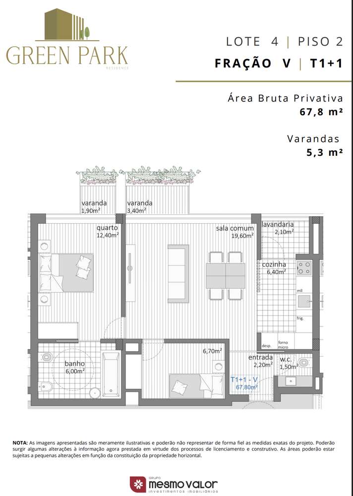 Apartamento T1+1 Novo  Guifões Matosinhos - Grande imagem: 4/19