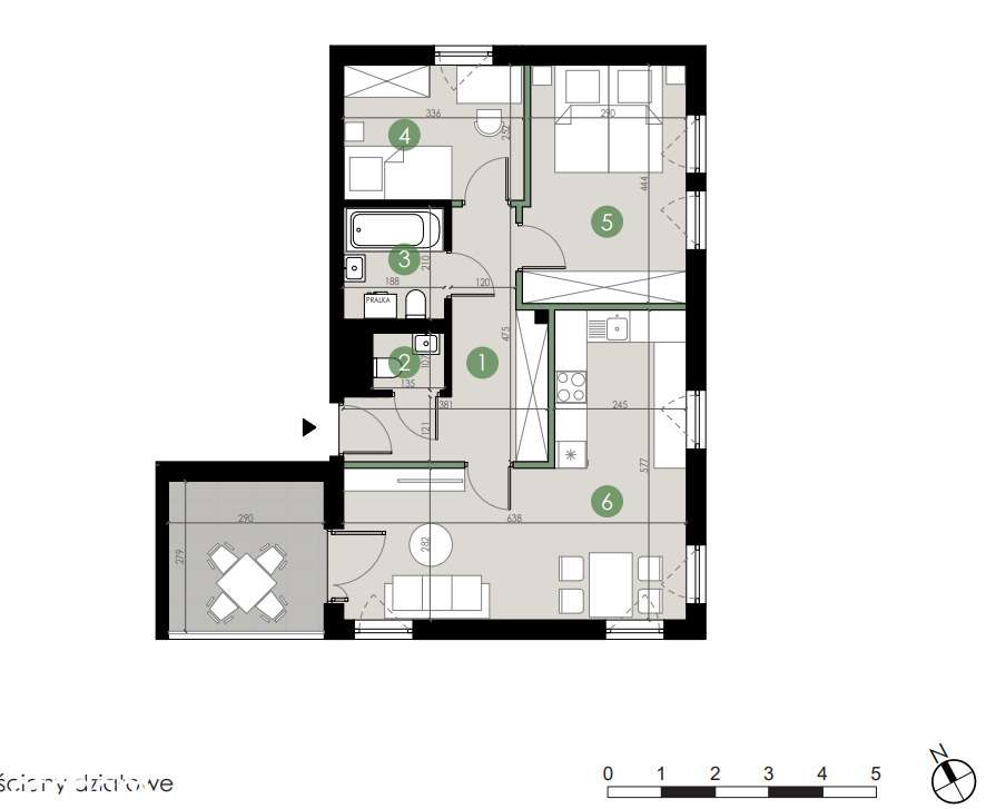 3 pok.| 62 mkw| - miejsce postojowe w cenie!-4