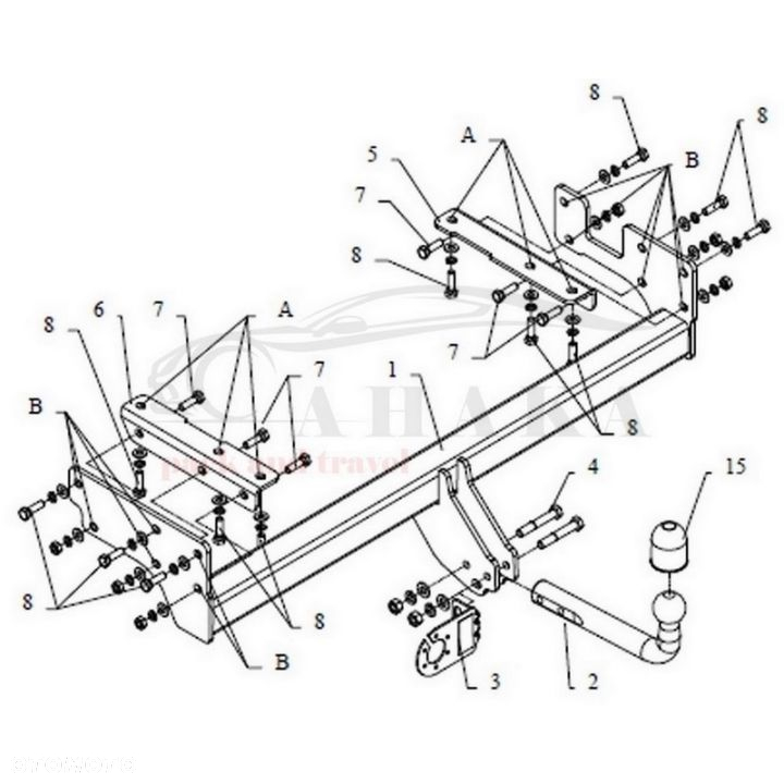 Hak Holowniczy Odkręcany Do Mitsubishi Outlander Cu 2003-2007 - 5