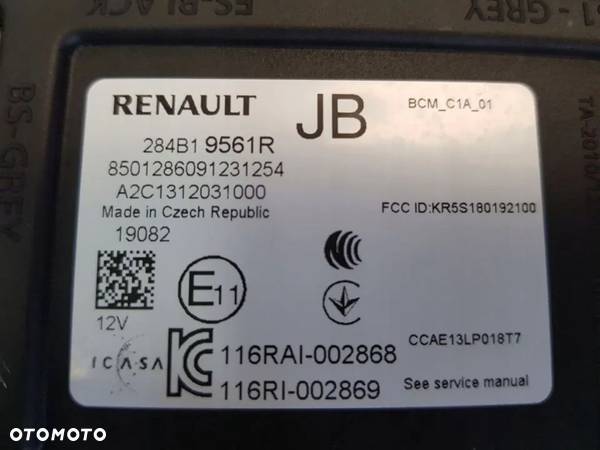 MODUŁ STEROWNIK BCM CAPTUR II CLIO V 284B19561R - 3