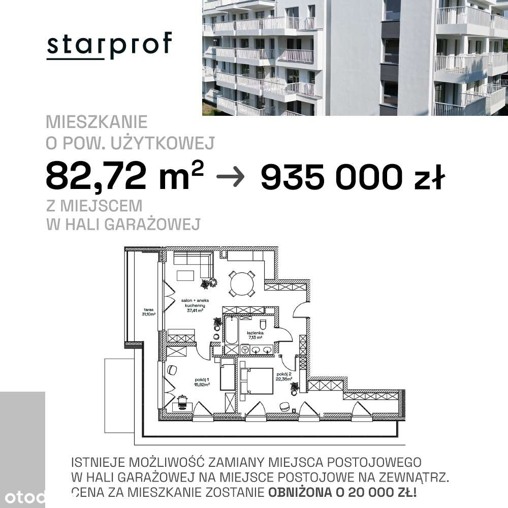Mieszkanie z widokiem na las, balkonem i tarasem-0
