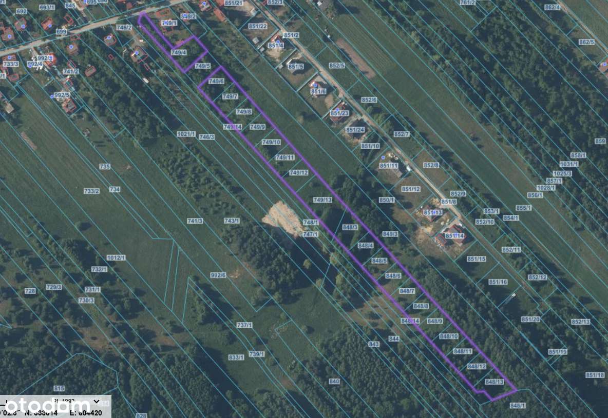 Działka pod zabudowę Kielce Piekoszów Jaworznia LICYTACJA - Pełny obrazek: 2/3