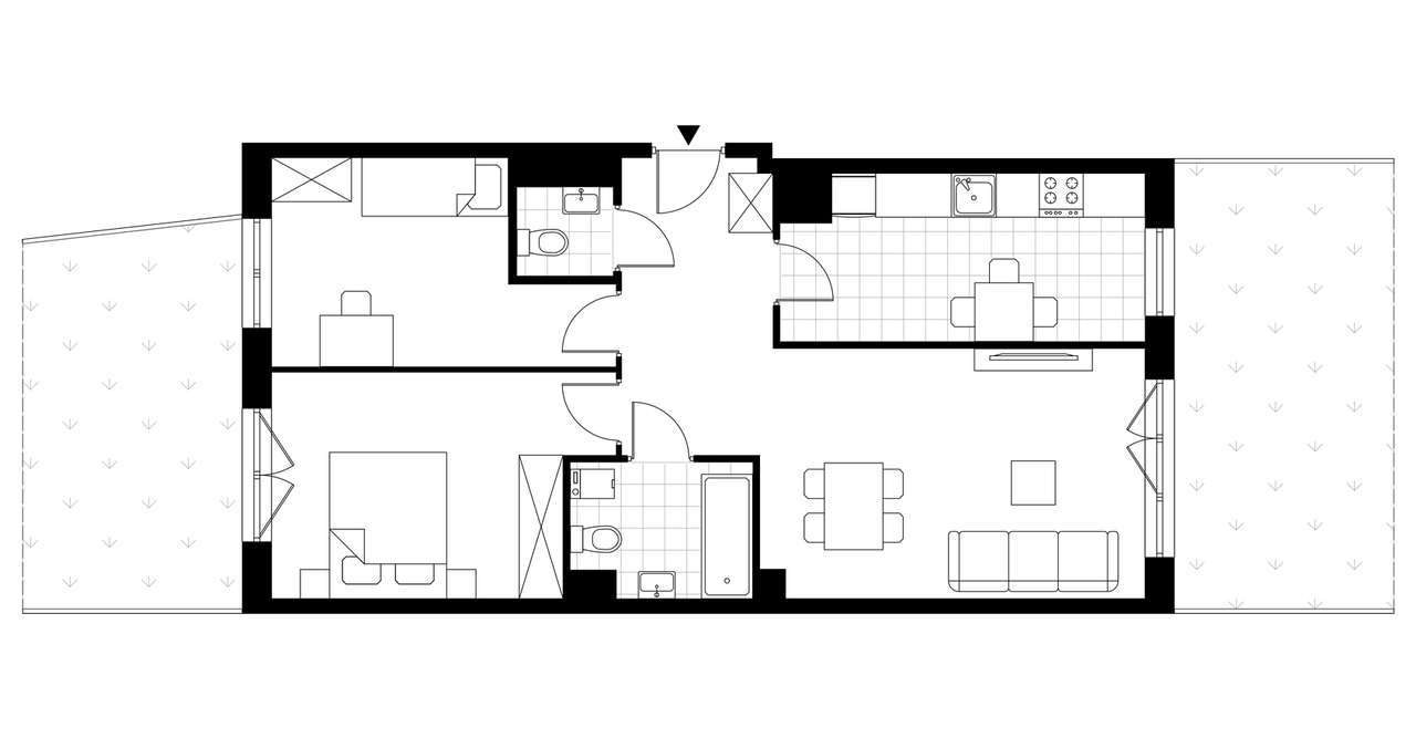 3-pokojowe mieszkanie 66m2 + 2 ogródki - Pełny obrazek: 3/8