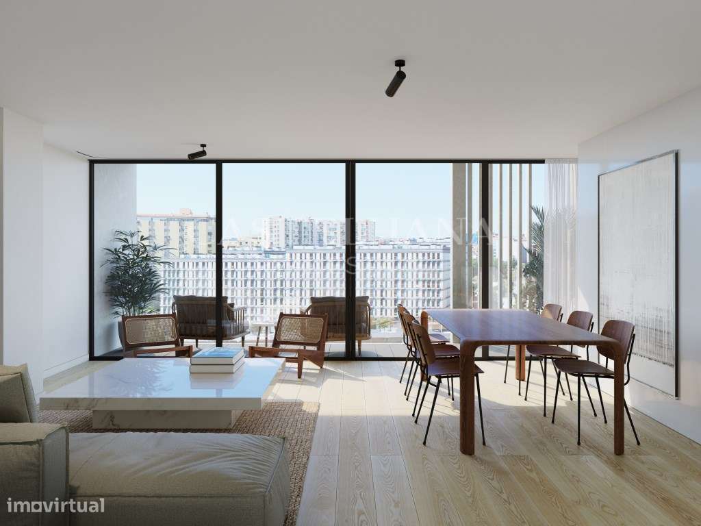 Penthouse T4 com terraço com piscina privada em Lisboa - Grande imagem: 2/64