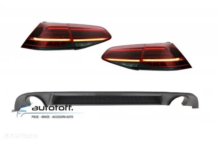 Difuzor bara spate si Stopuri LED VW Golf 7 Facelift (2017+) GTI Design - 1