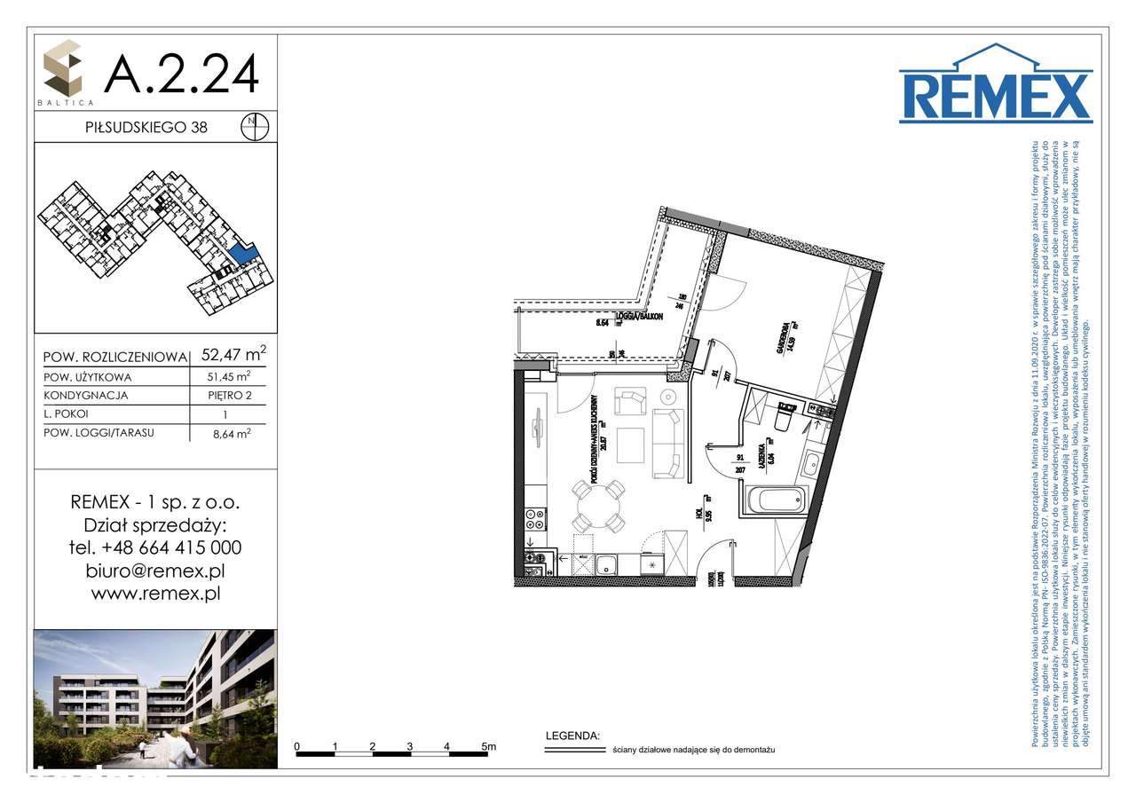 BA͏LT͏IC͏͏A | mieszkanie 2-pok. | A.2.24 - Pełny obrazek: 2/7