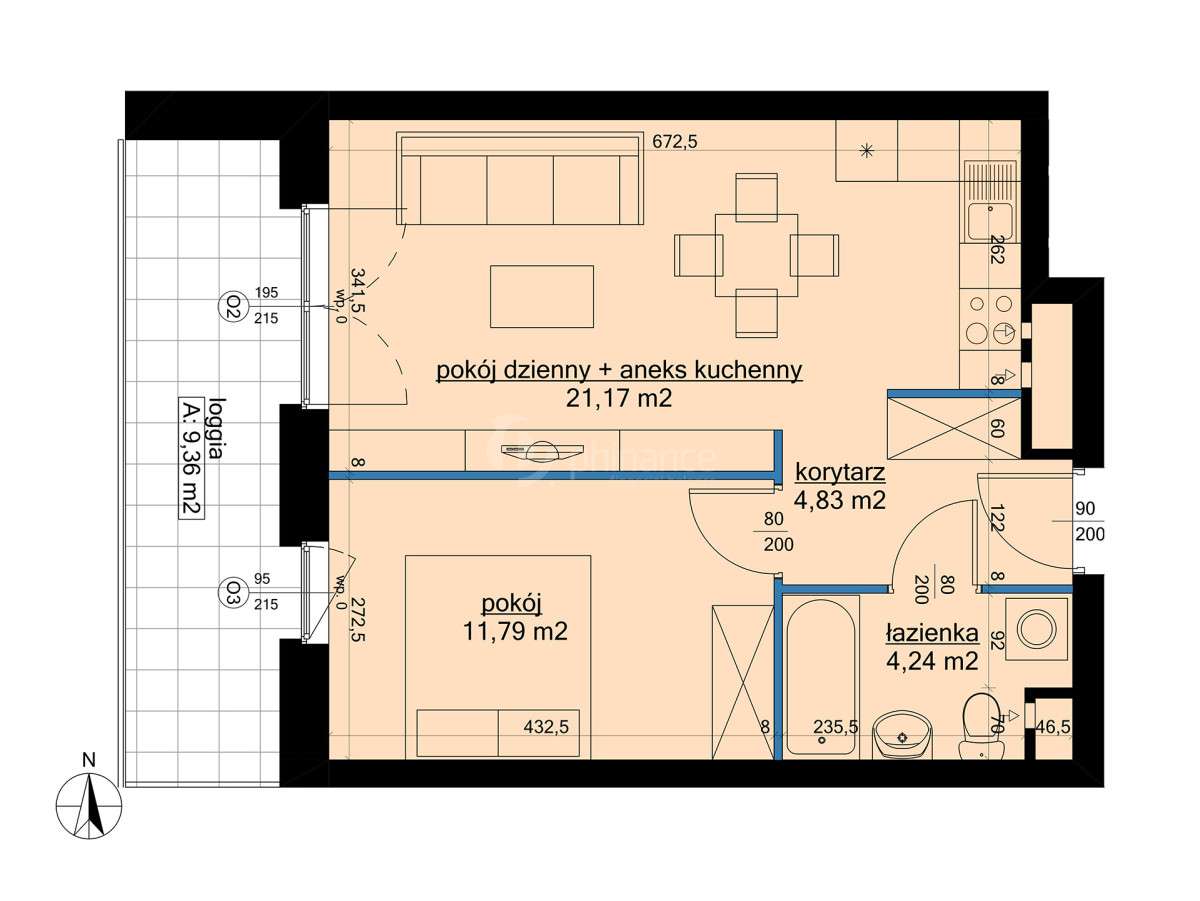 Gotowe Mieszkanie 2-pokojowe 42m2 ✅-1