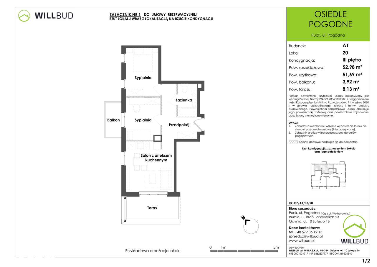 Osiedle Pogodne | mieszkanie 3-pok. | OP/A1/P3/20 - Pełny obrazek: 2/7
