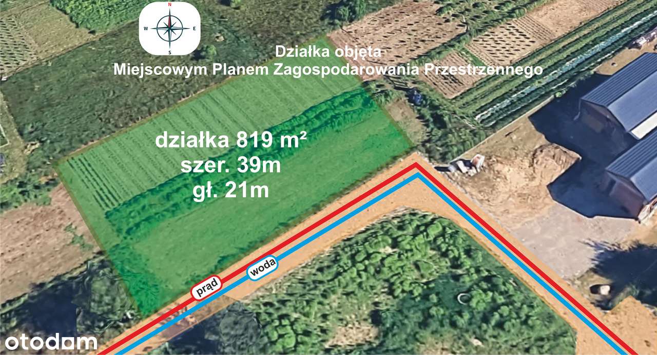 Działka 819 m2 wśród nowej zabudowy - Pełny obrazek: 5/5