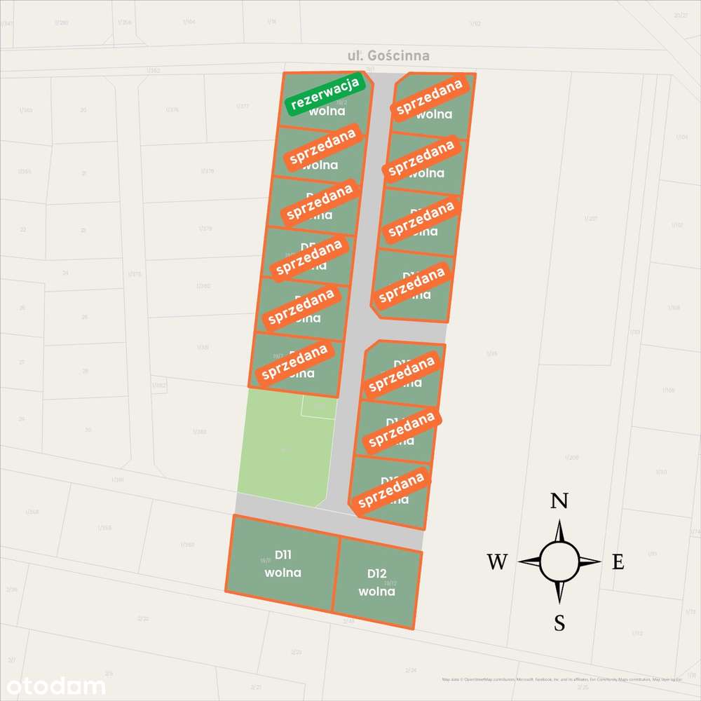 NOWA CENA!!! duża działka POD BLIŹNIAKA Poznań, media, OKAZAJA-2