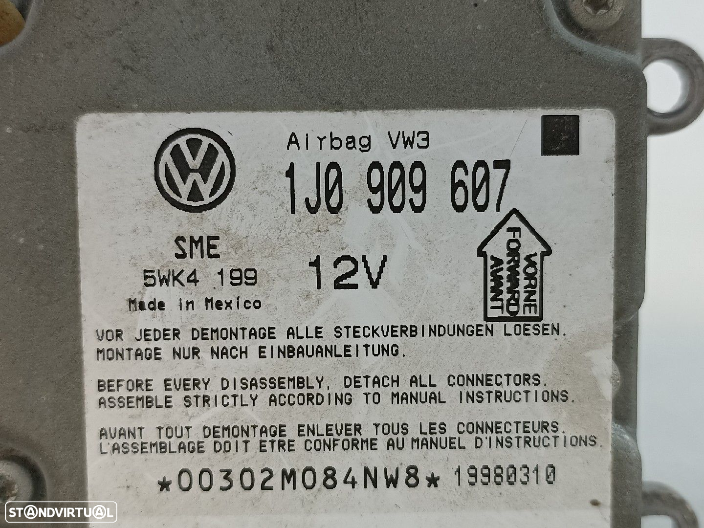 Centralina De Airbag Volkswagen Passat (3B2) - 5