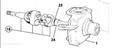 Półoś przednia kompletna 914/88100 JCB ORG - 2