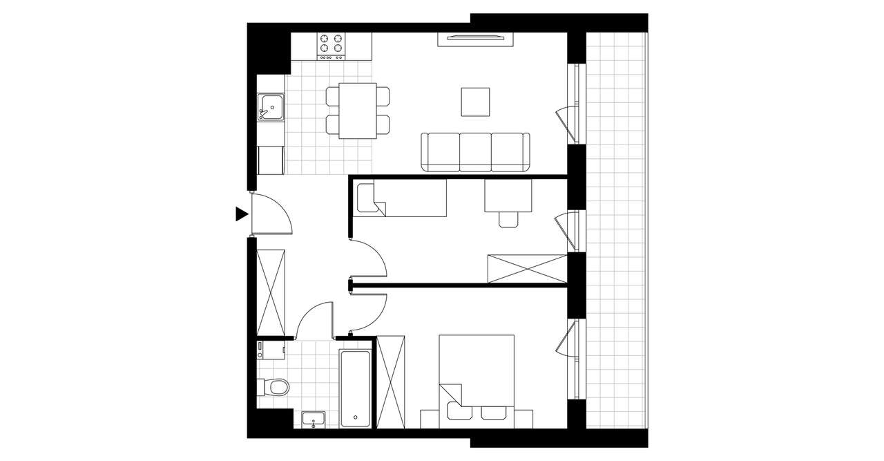 3-pokojowe mieszkanie 54m2 + balkon Bez Prowizji - Pełny obrazek: 3/8