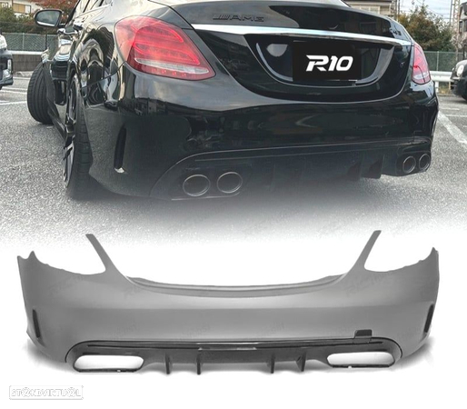 PARA-CHOQUE TRASEIRO PARA MERCEDES CLASSE C W205 4P 19- LOOK C43 - 1