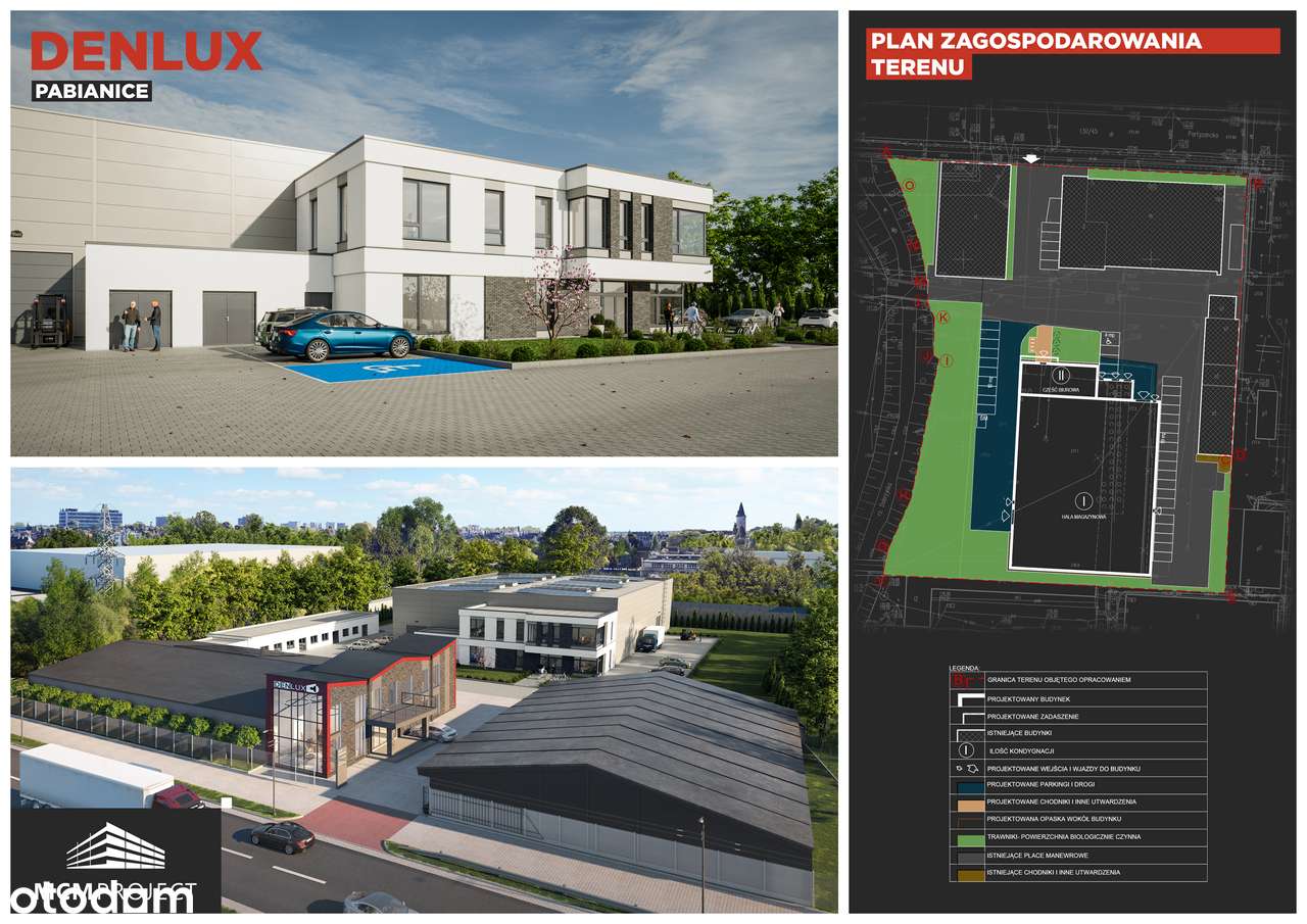 Wynajem hali magazynowo-produkcyjnej 1700 m² + biura – Pabianice. - Pełny obrazek: 4/6