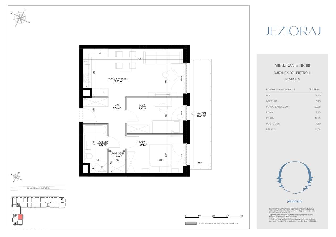 Jezioraj | Zamieszkaj na wakacjach! | Mieszkanie 3-pokojowe | 98 - Pełny obrazek: 2/12