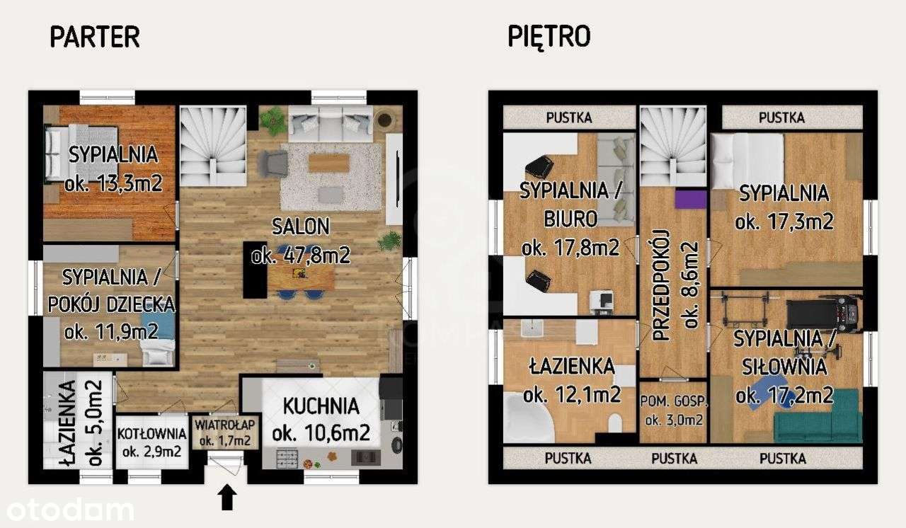 Dom z 2018r + garaż Do Wejścia - 500m do Pkp-17